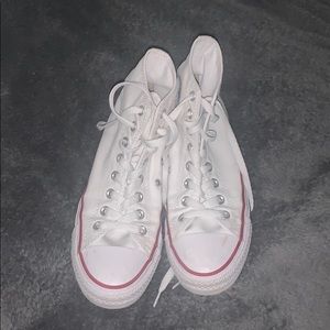 White high-top converse
